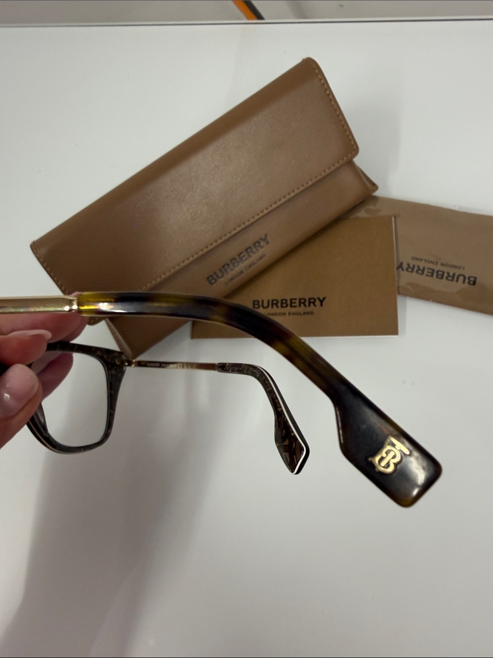 Burberry Women's Tortoiseshell BE2310 (Seaton) Cat-Eye Glasses with Brown Case - Picture 4 of 8